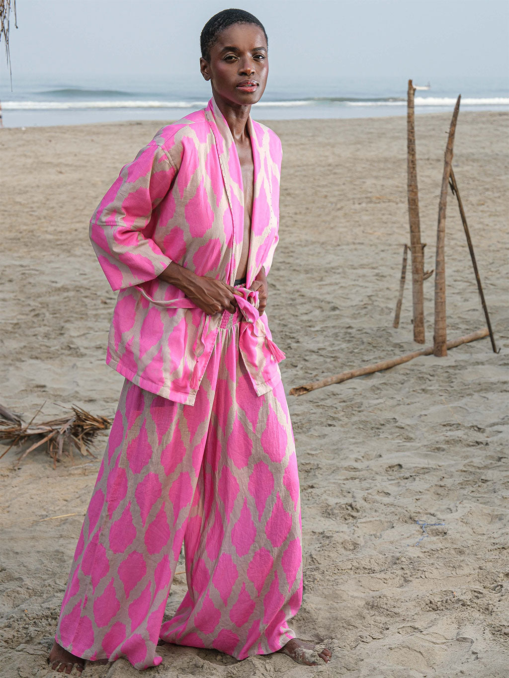 Majoran Pants Ikat Pink