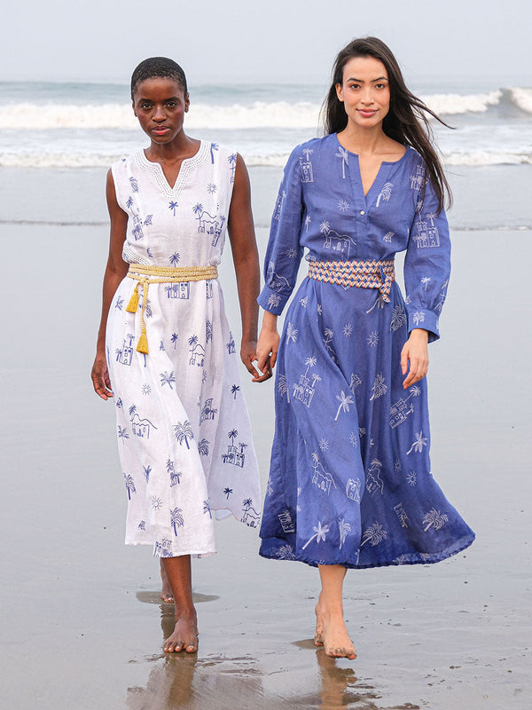 Allspice Dress Village on White