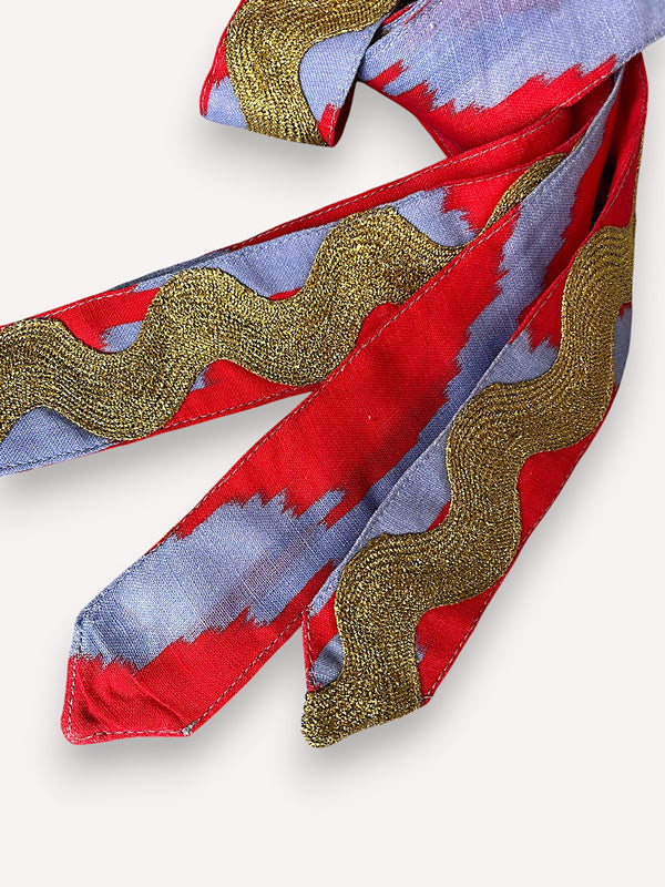 Gold Belt Ikat Red