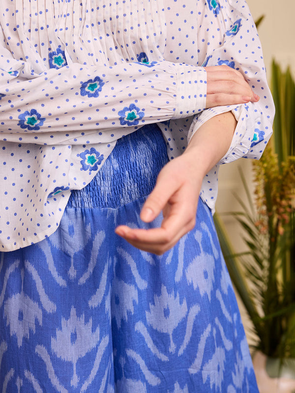 Majoran Pants Ikat Blue
