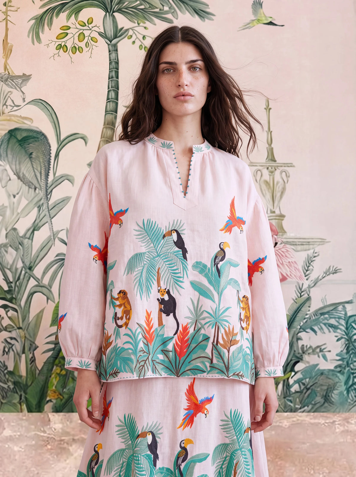 Jacaranda Blouse Brazil Embroidery