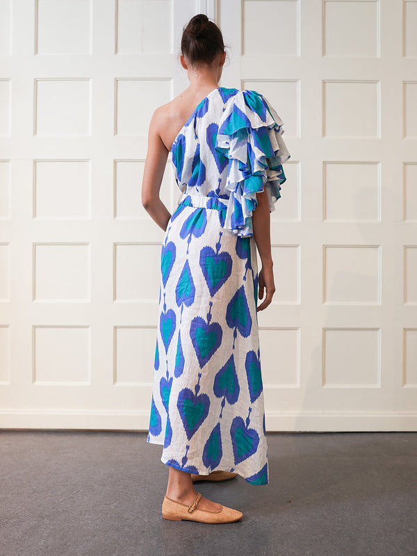 Vervain Dress Ikat Petrol