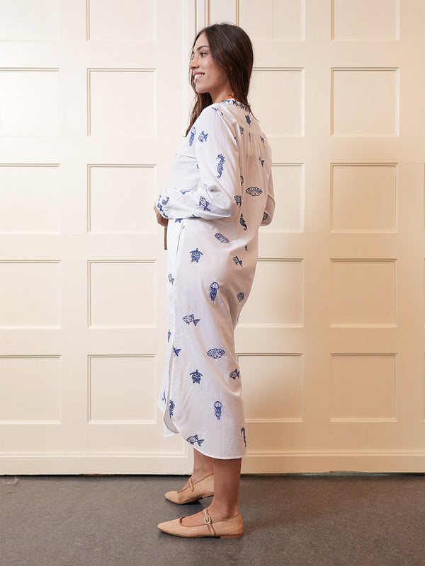 Cedar Kaftan Seaworld on White