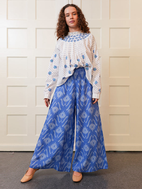 Majoran Pants Ikat Blue