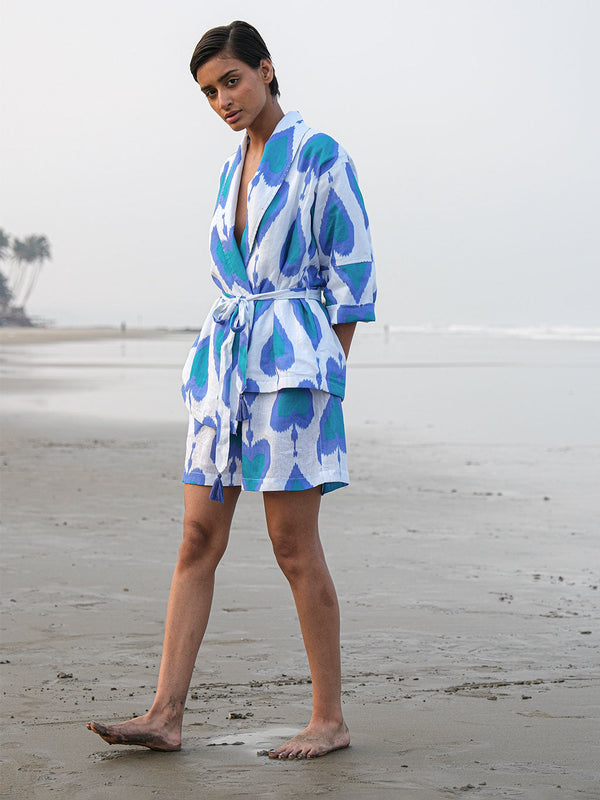Lilly Pilly Short Ikat Petrol