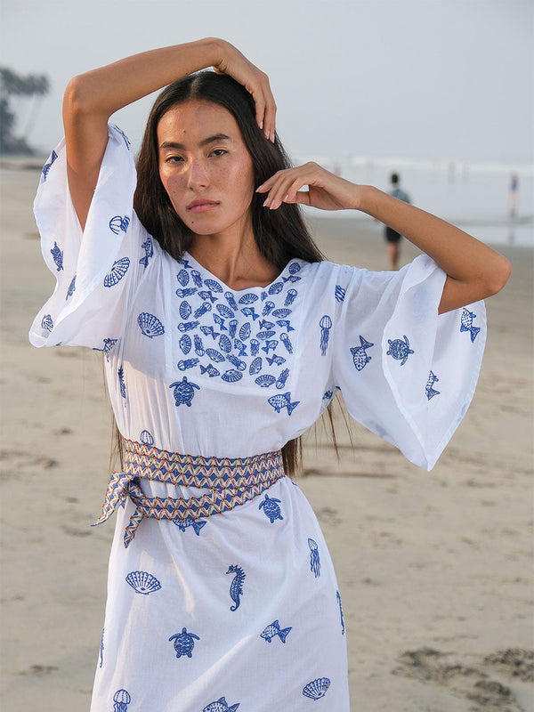 Blazing Star Dress Seaworld on White