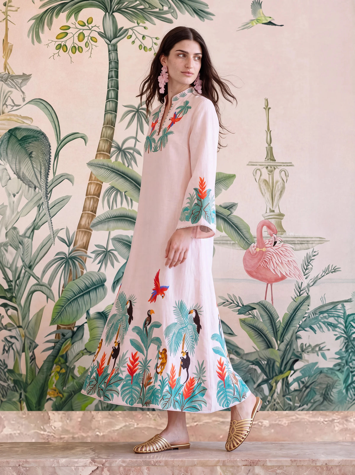 Lemon Balm  Dress Brazil Embroidery
