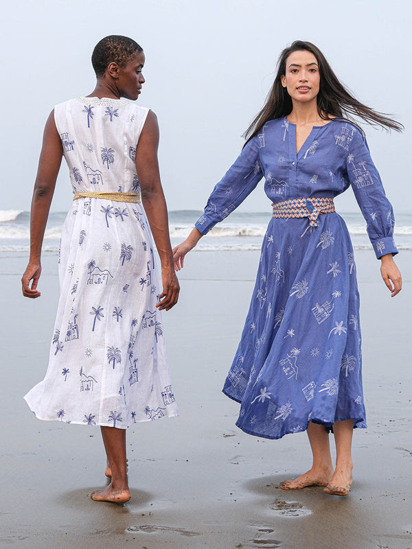Allspice Dress Village on White