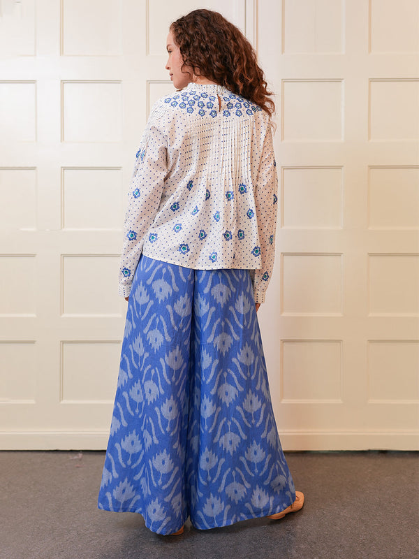 Majoran Pants Ikat Blue