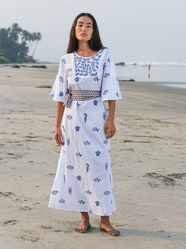 Blazing Star Dress Seaworld on White