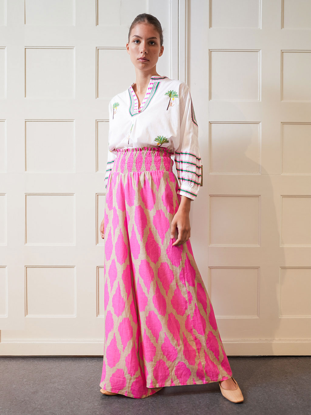 Majoran Pants Ikat Pink