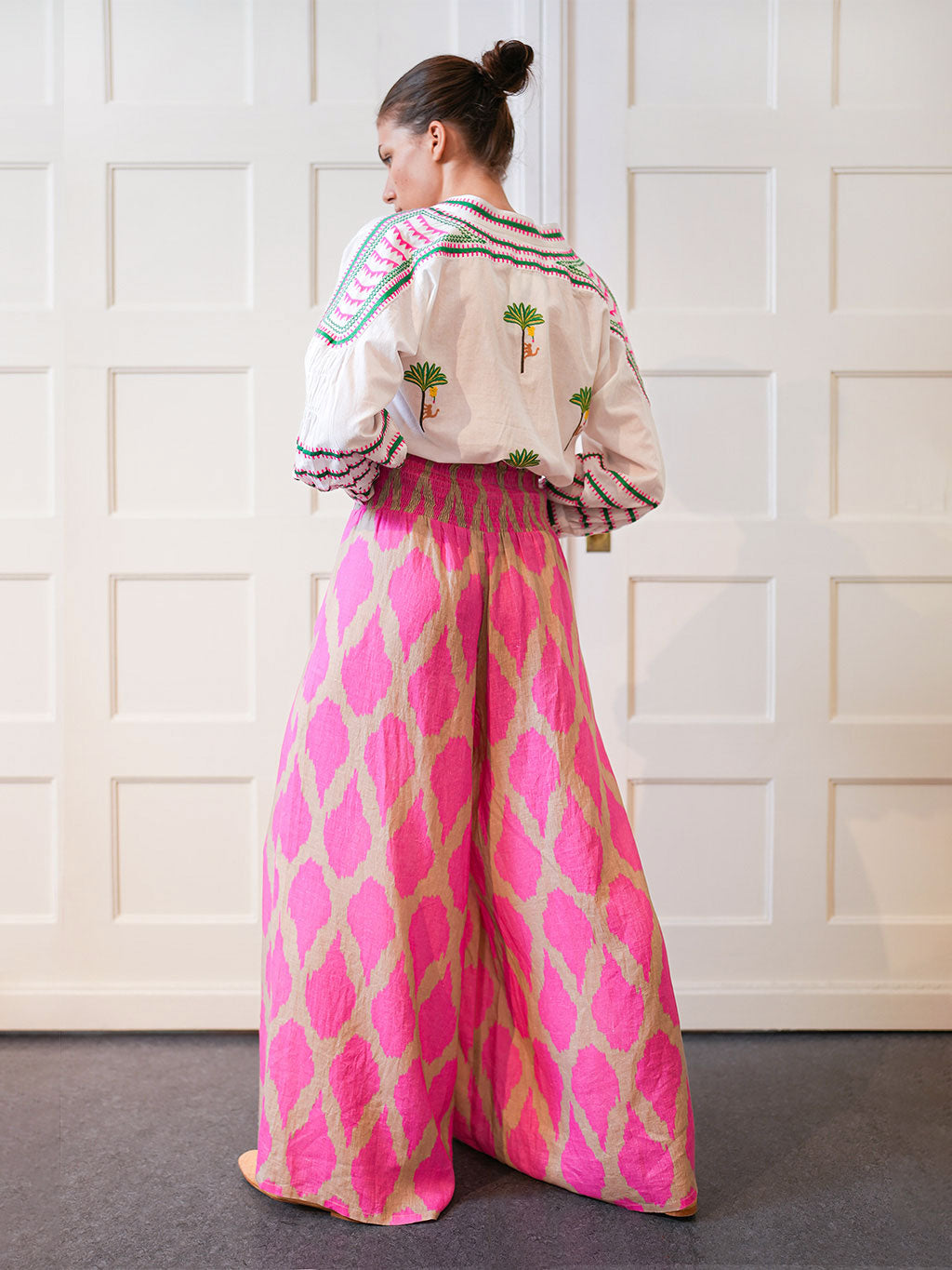 Majoran Pants Ikat Pink
