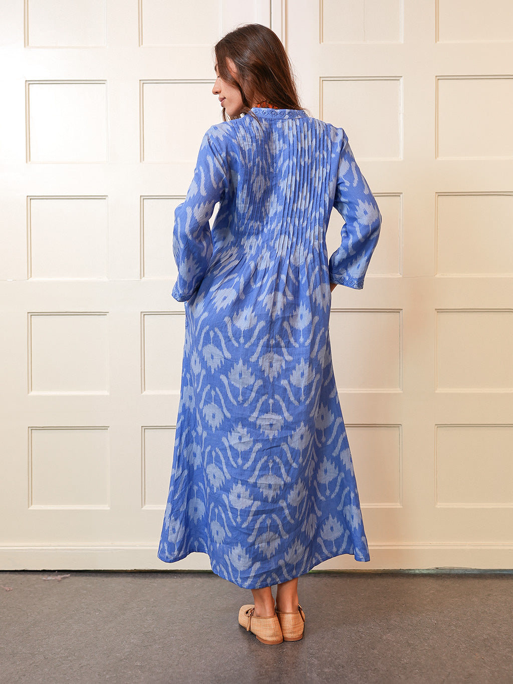 Woodruff Dress Ikat Blue