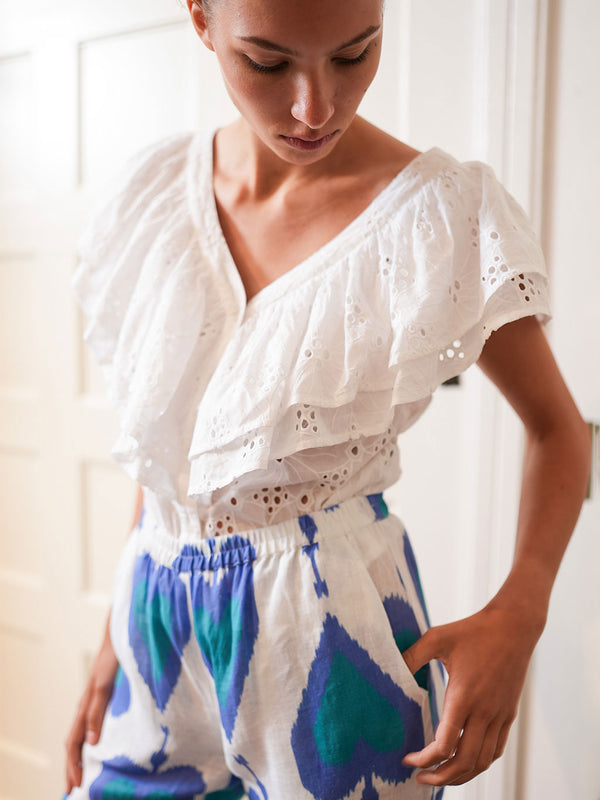Sweet Pea Blouse Lace White