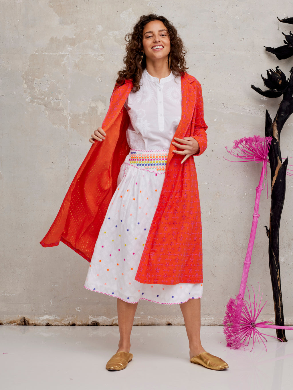 Anise Coat Lace Orange