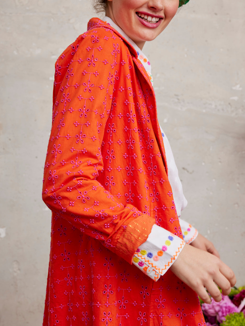 Anise Coat Lace Orange