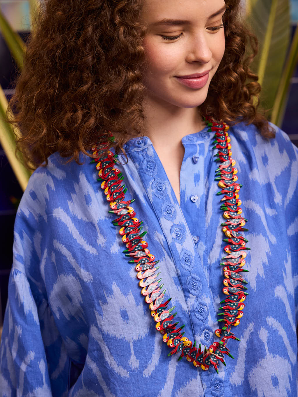 Sassafras Blouse Ikat Blue