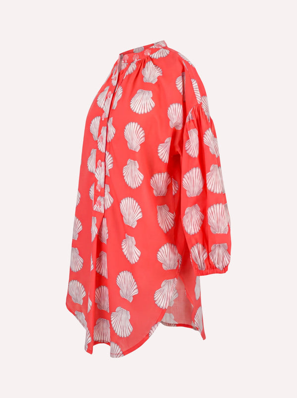 Sassafras Blouse Shells on Red