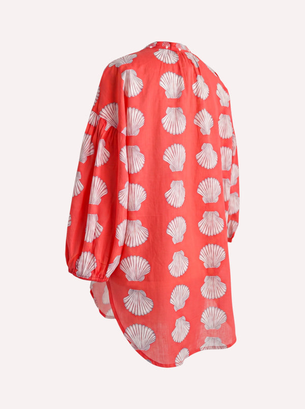 Sassafras Blouse Shells on Red