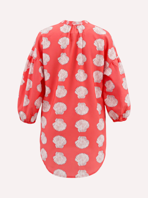 Sassafras Blouse Shells on Red