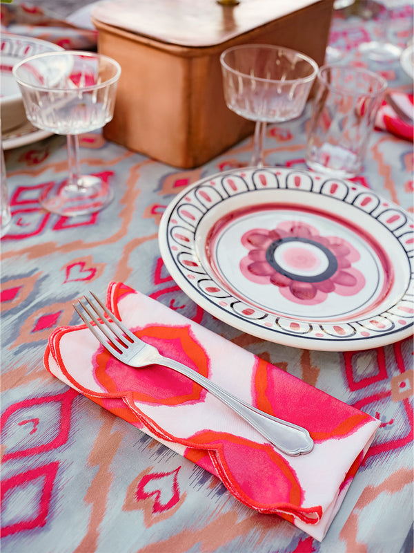 Table Cloth Ikat Sorbet