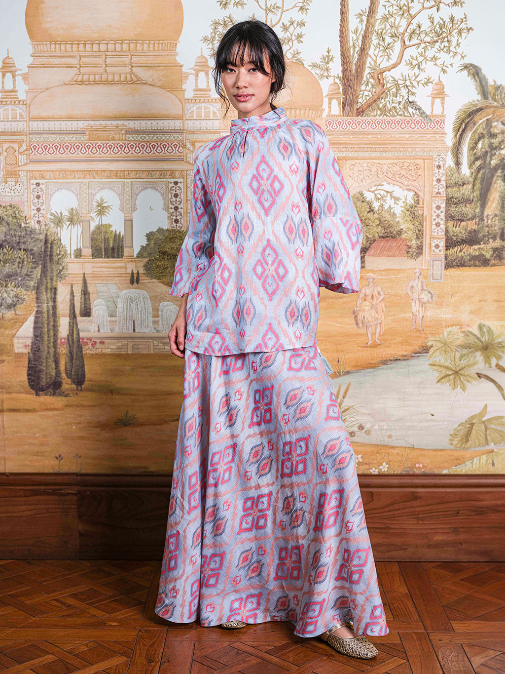 Flax Blouse Ikat Sorbet