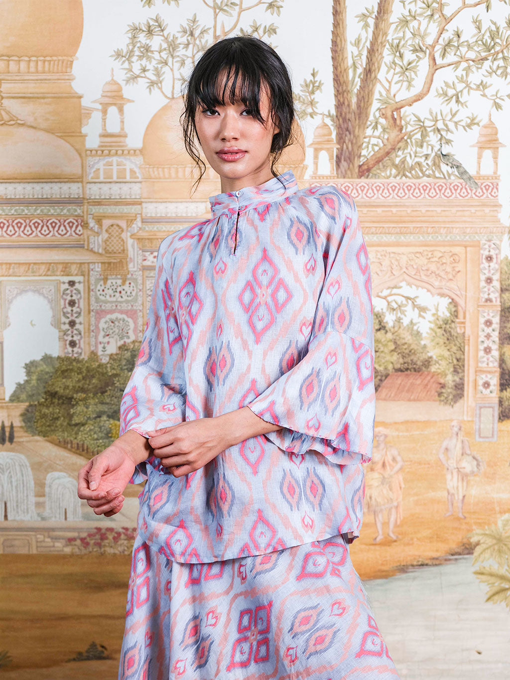 Flax Blouse Ikat Sorbet