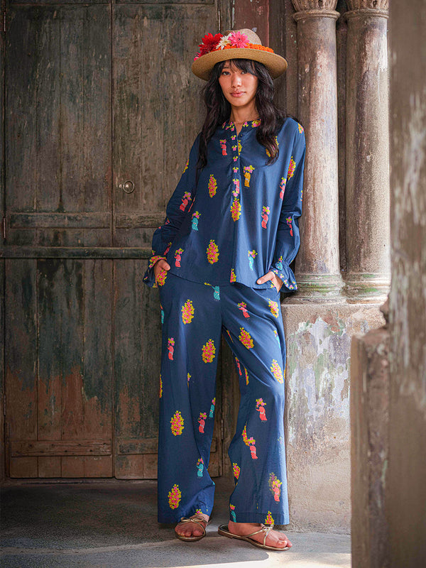 Fennel Pants Flowerbunch on Navy