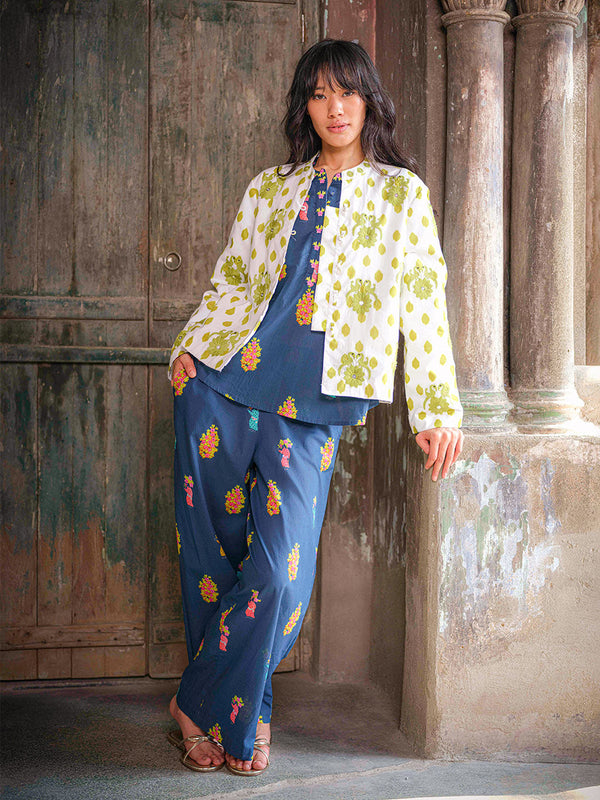 Fennel Pants Flowerbunch on Navy