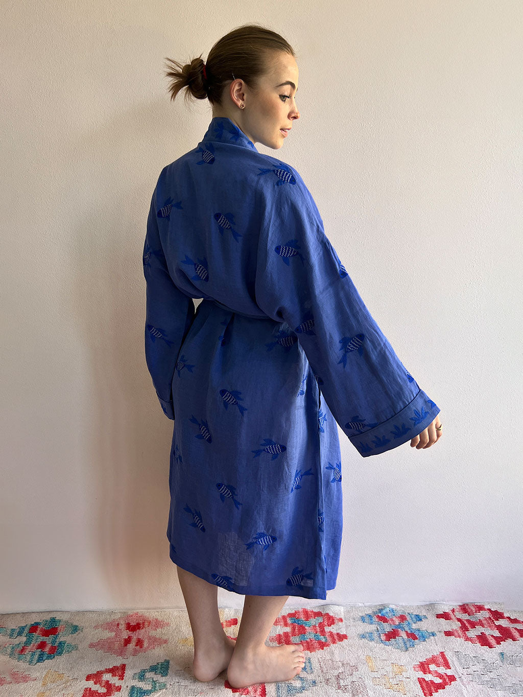 Kimono Fish on Blue