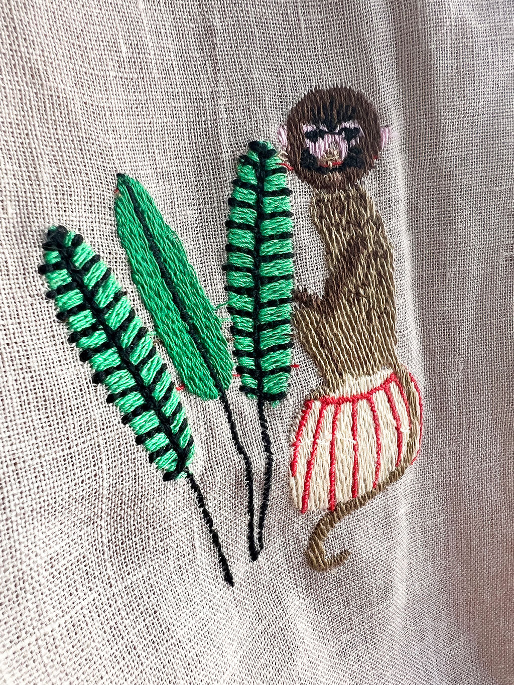 Kimono Monkey on Beige