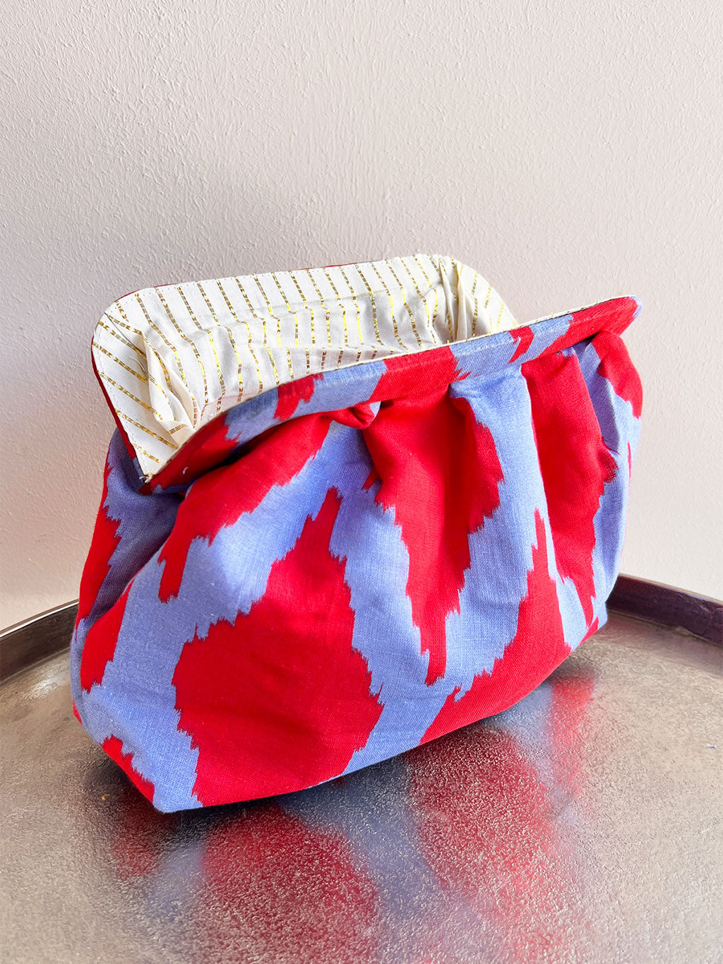 Clutch Ikat Red