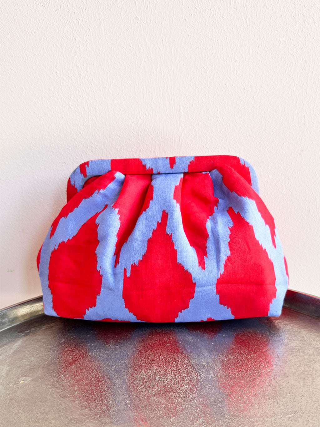 Clutch Ikat Red