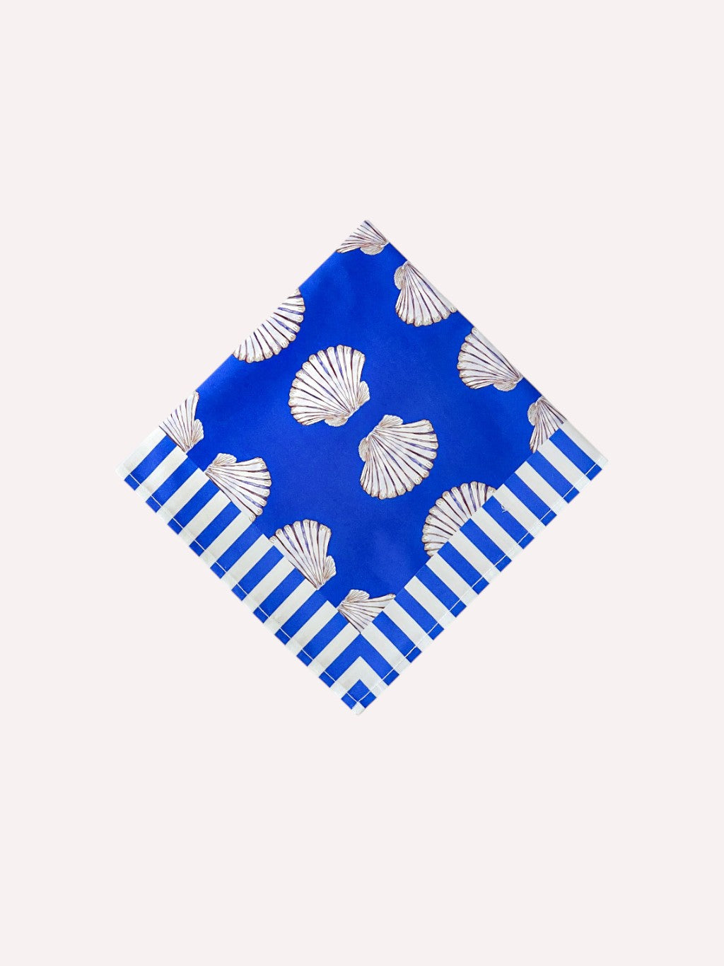 Napkin Shells on Blue with Stripes