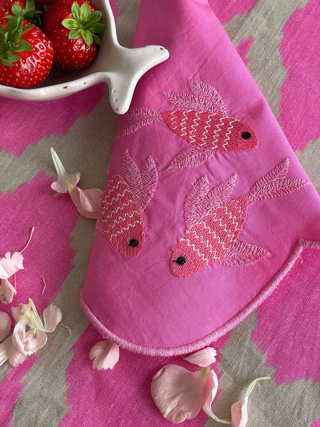 Napkin Fish on Pink