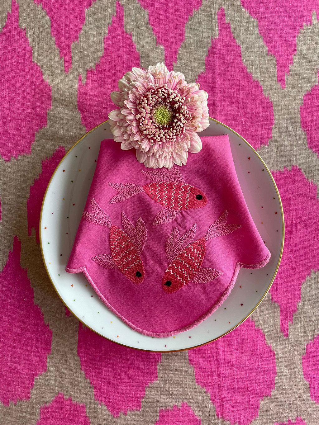 Napkin Fish on Pink