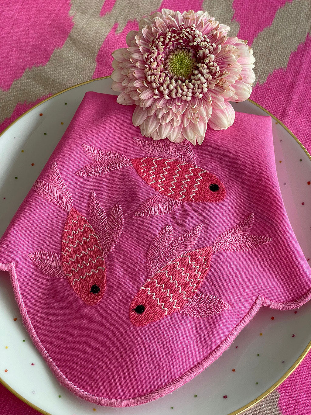 Napkin Fish on Pink