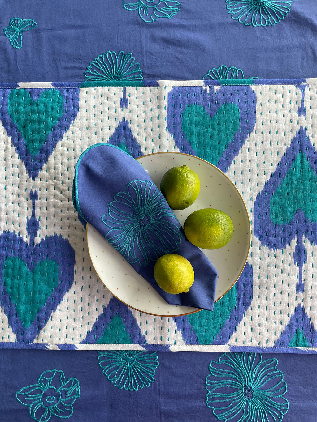 Placemat Ikat Petrol