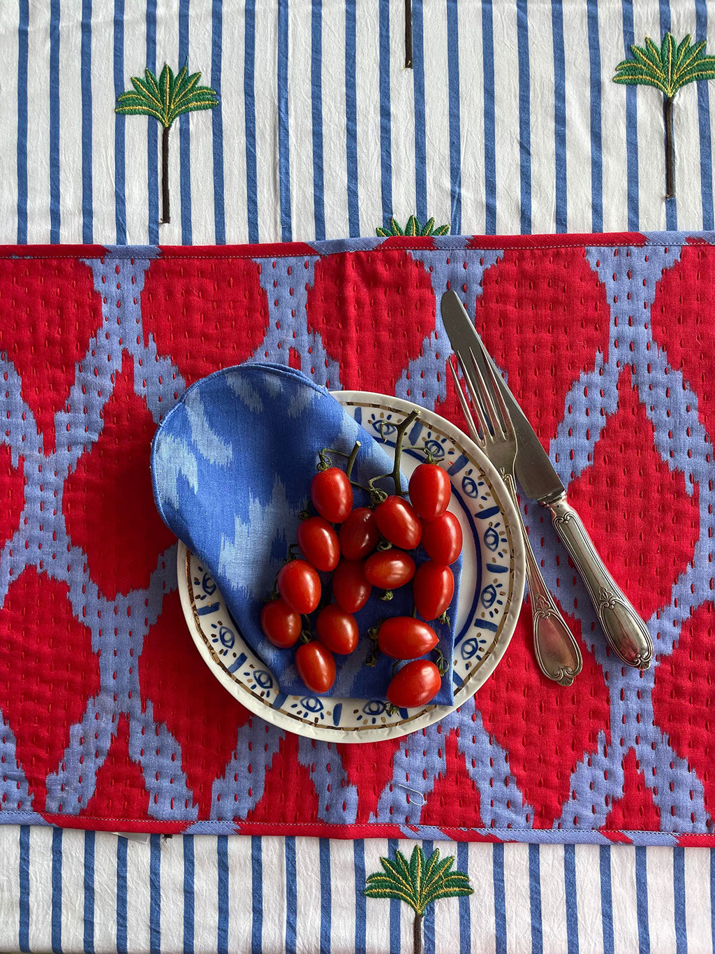 Placemat Ikat Red