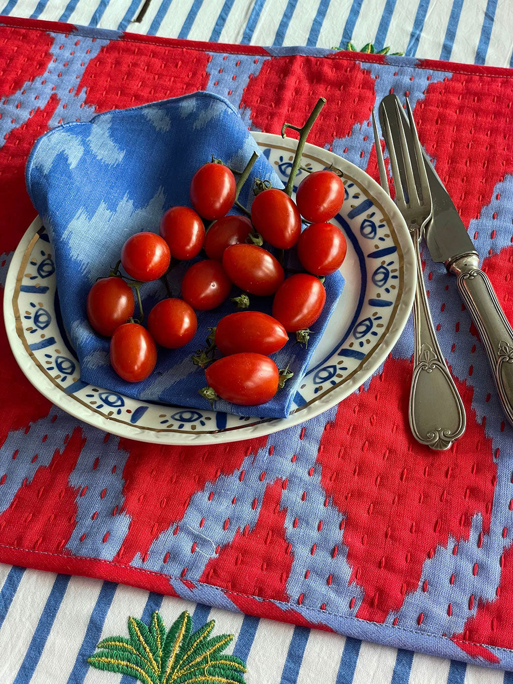 Placemat Ikat Red