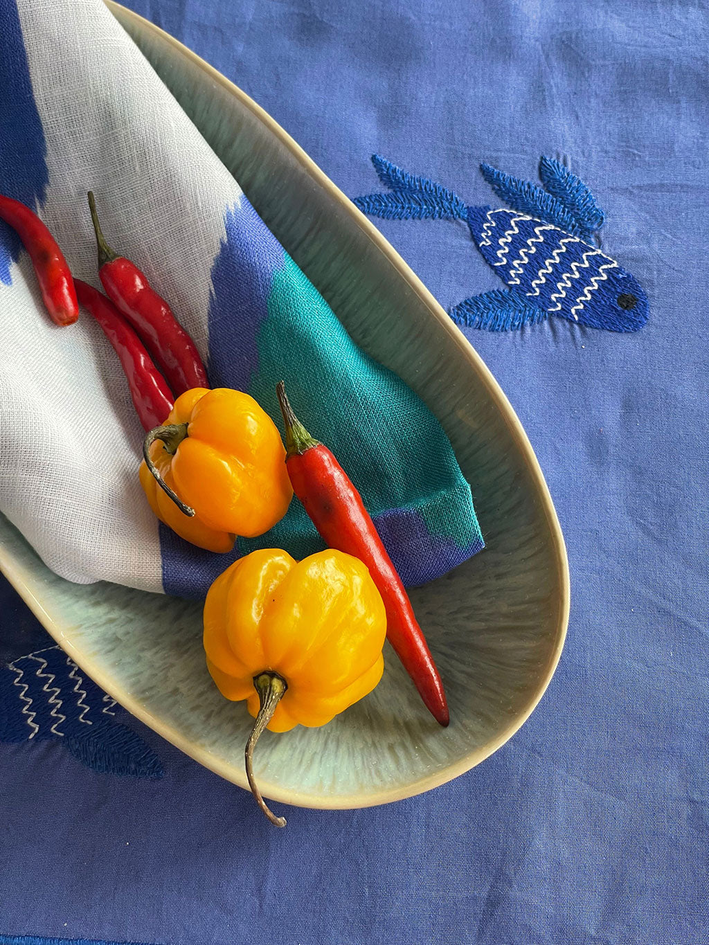 Placemat Fish on Blue