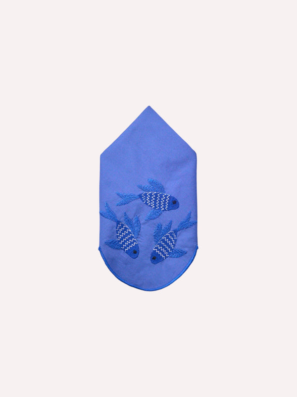Napkin Fish on Blue
