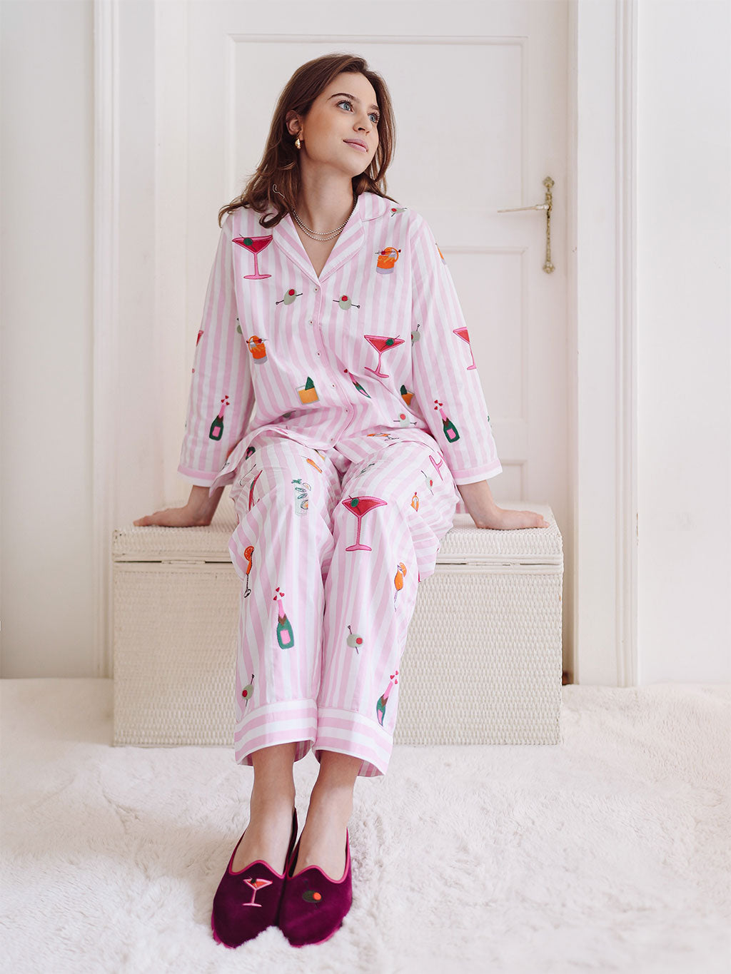 Furlane Loafer Pink Happy Hour Embroidery