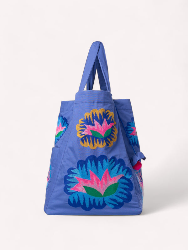 Udine Bag Lotus Flower on Blue