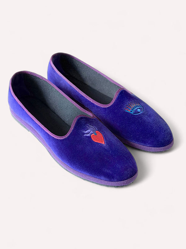 Furlane Loafer Violet Magic Embroidery