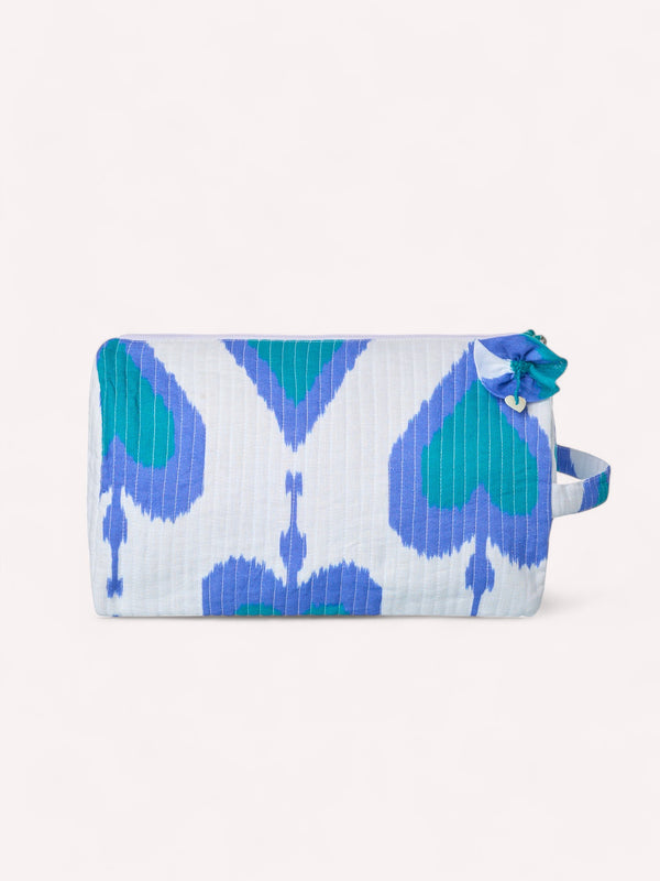 Wash Bag Ikat Petrol