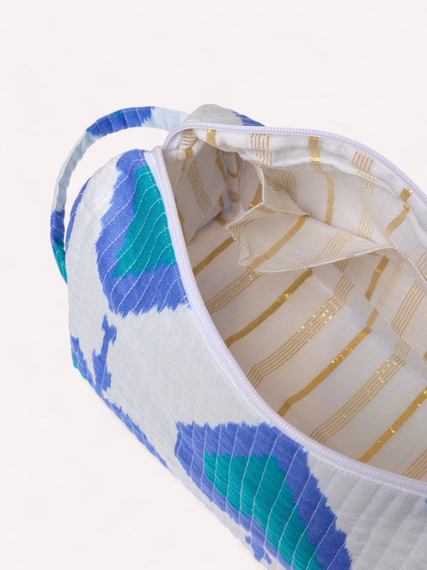 Wash Bag Ikat Petrol