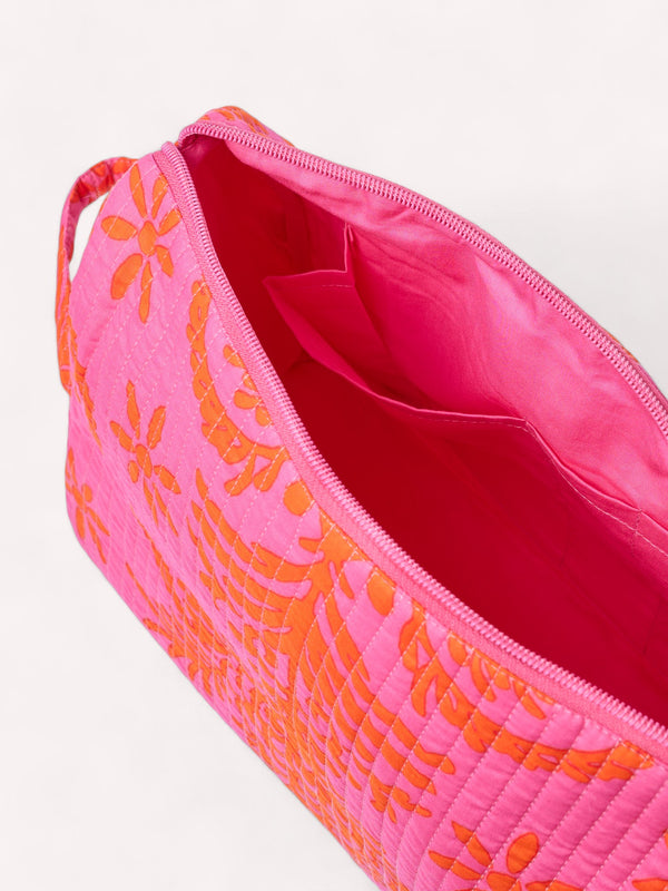 Wash Bag Red Palm