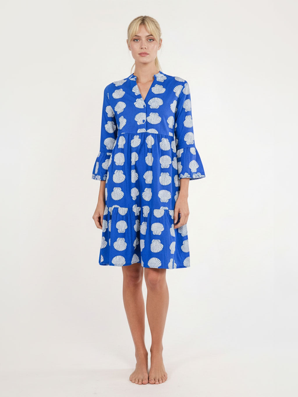 Borage Dress Shells on Blue