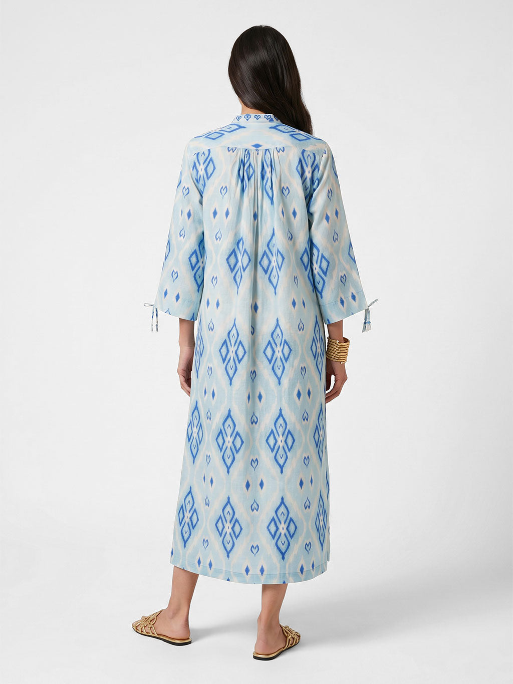 Catmint Dress Ikat Blue